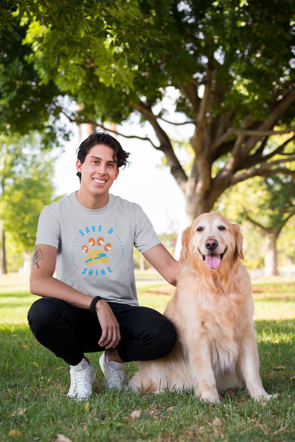 Save and Shine Large Logo Unisex Tee - Ruff Life Rescue Wear