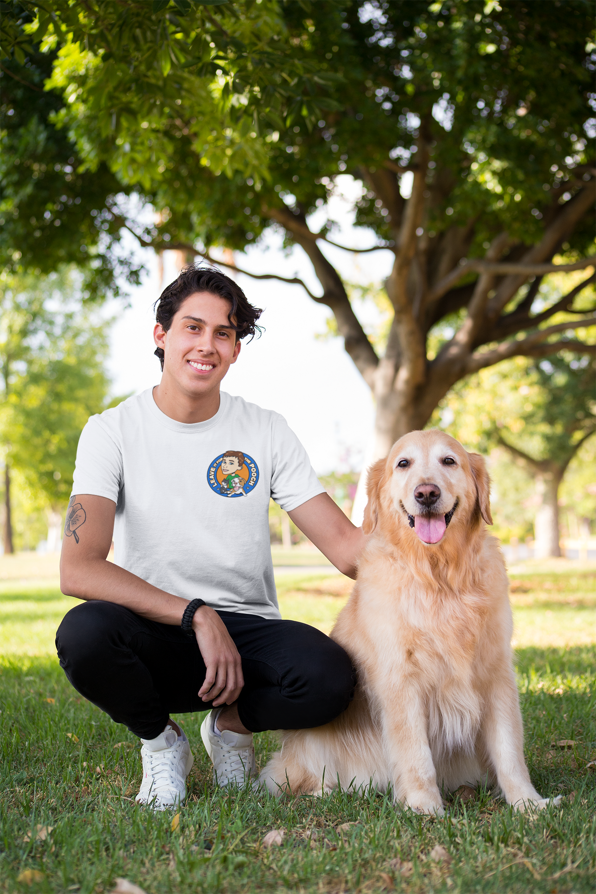 Leave It For The Pooch Small Logo Unisex Tee - Ruff Life Rescue Wear