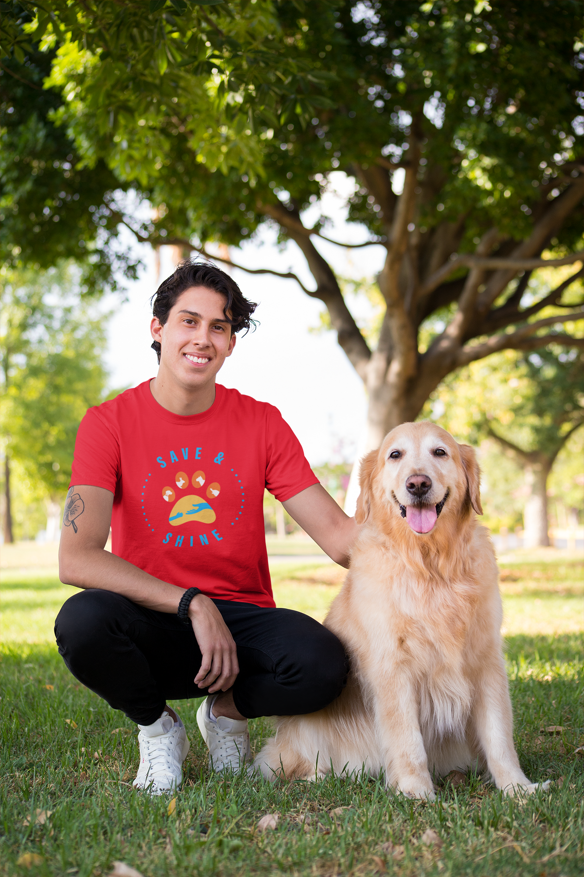 Save and Shine Large Logo Unisex Tee - Ruff Life Rescue Wear