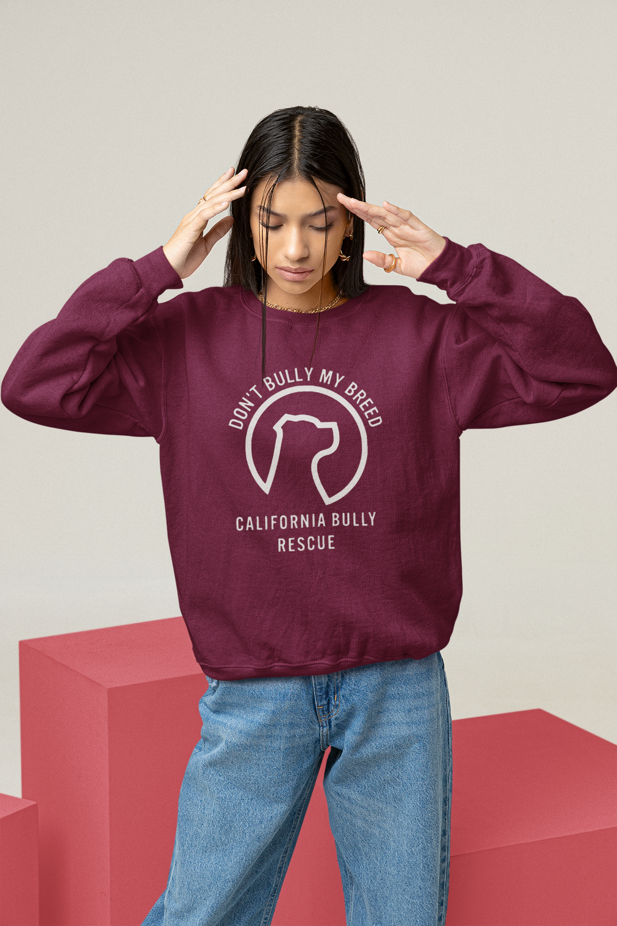 California Bully Rescue Sweatshirt (available in several colors) - Ruff Life Rescue Wear
