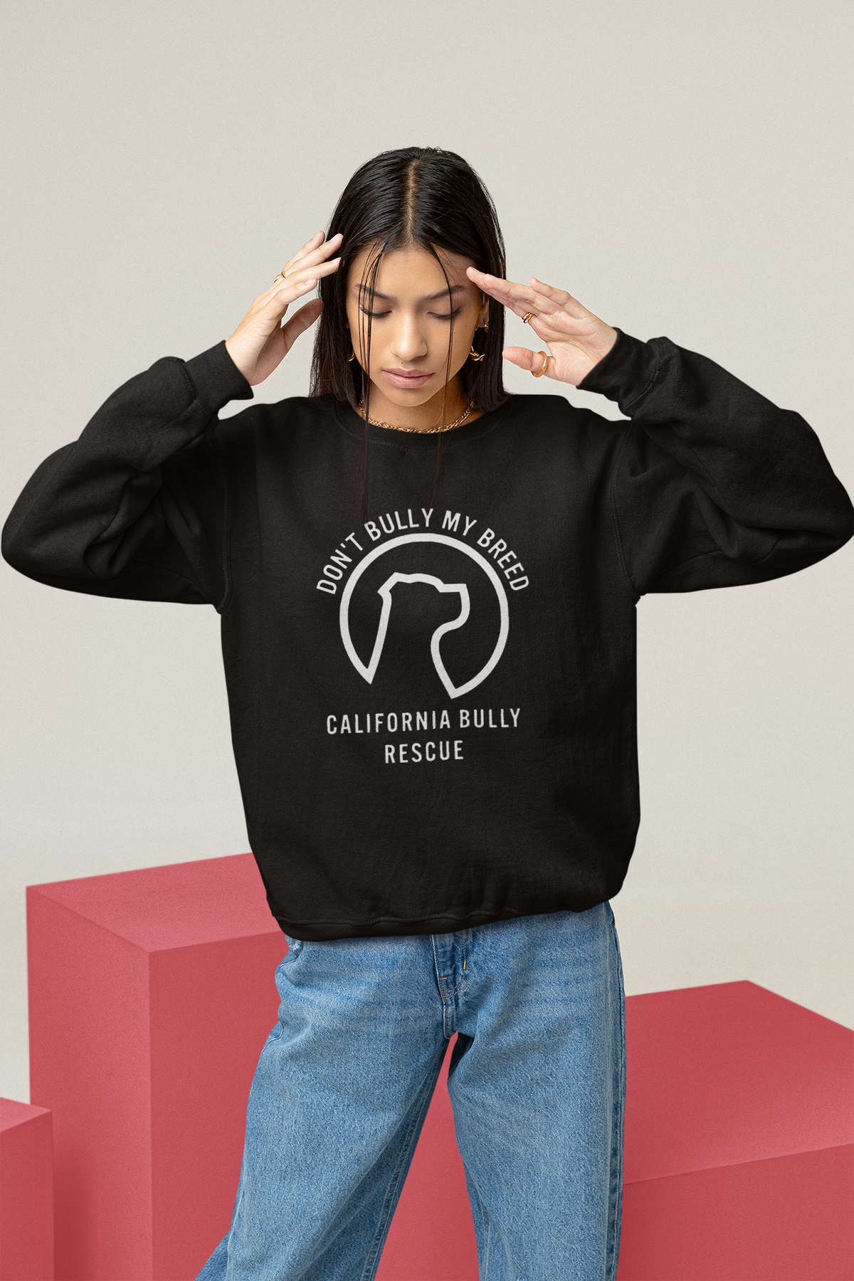 California Bully Rescue Sweatshirt (available in several colors) - Ruff Life Rescue Wear