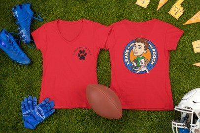 Original logo Leave It For The Pooch V-Neck - Ruff Life Rescue Wear