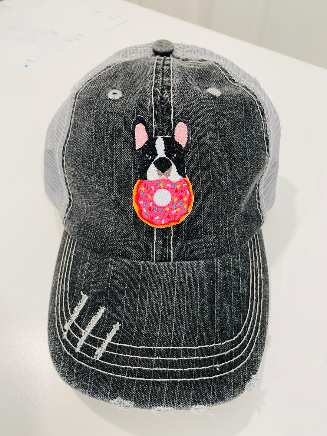 French Bulldog Donut Vintage Trucker Cap - Ruff Life Rescue Wear