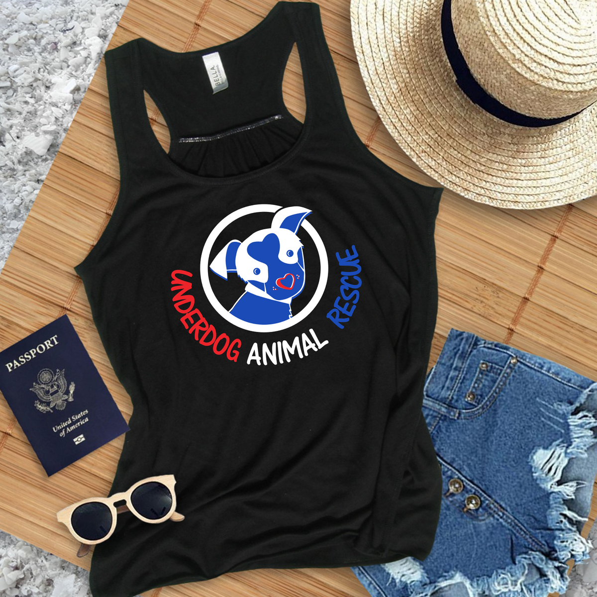 Underdog Patriotic Flowy Racerback Tank - Ruff Life Rescue Wear