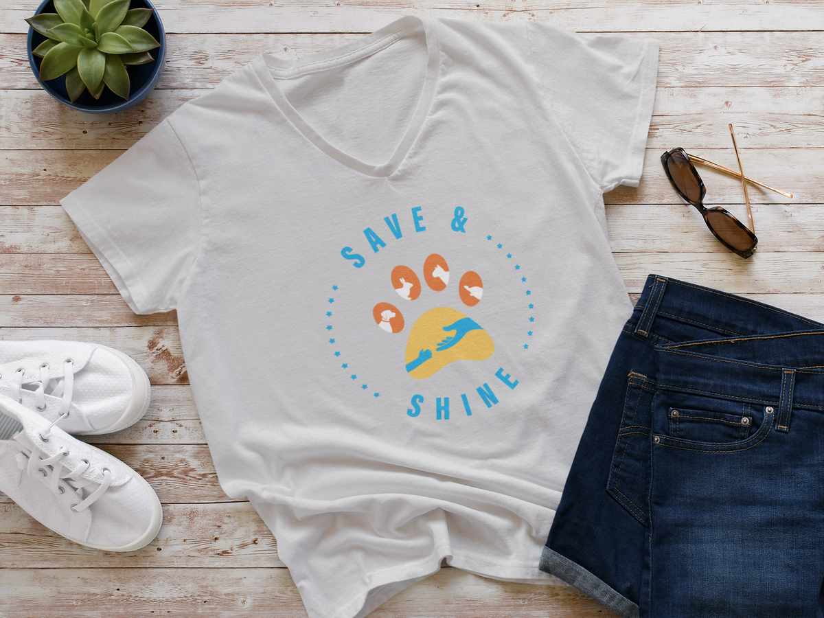 Save & Shine V-Neck - Ruff Life Rescue Wear