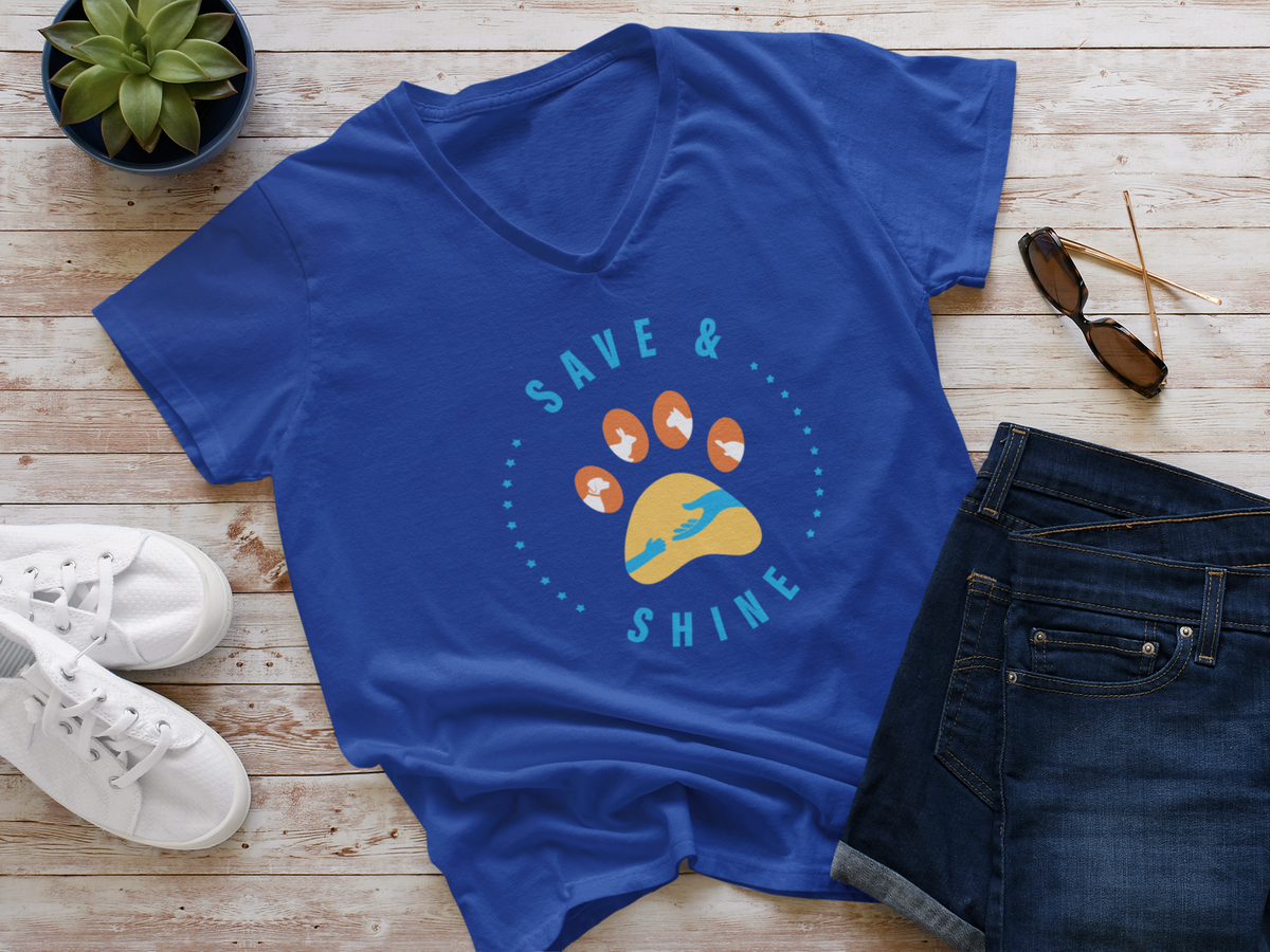 Save & Shine V-Neck - Ruff Life Rescue Wear